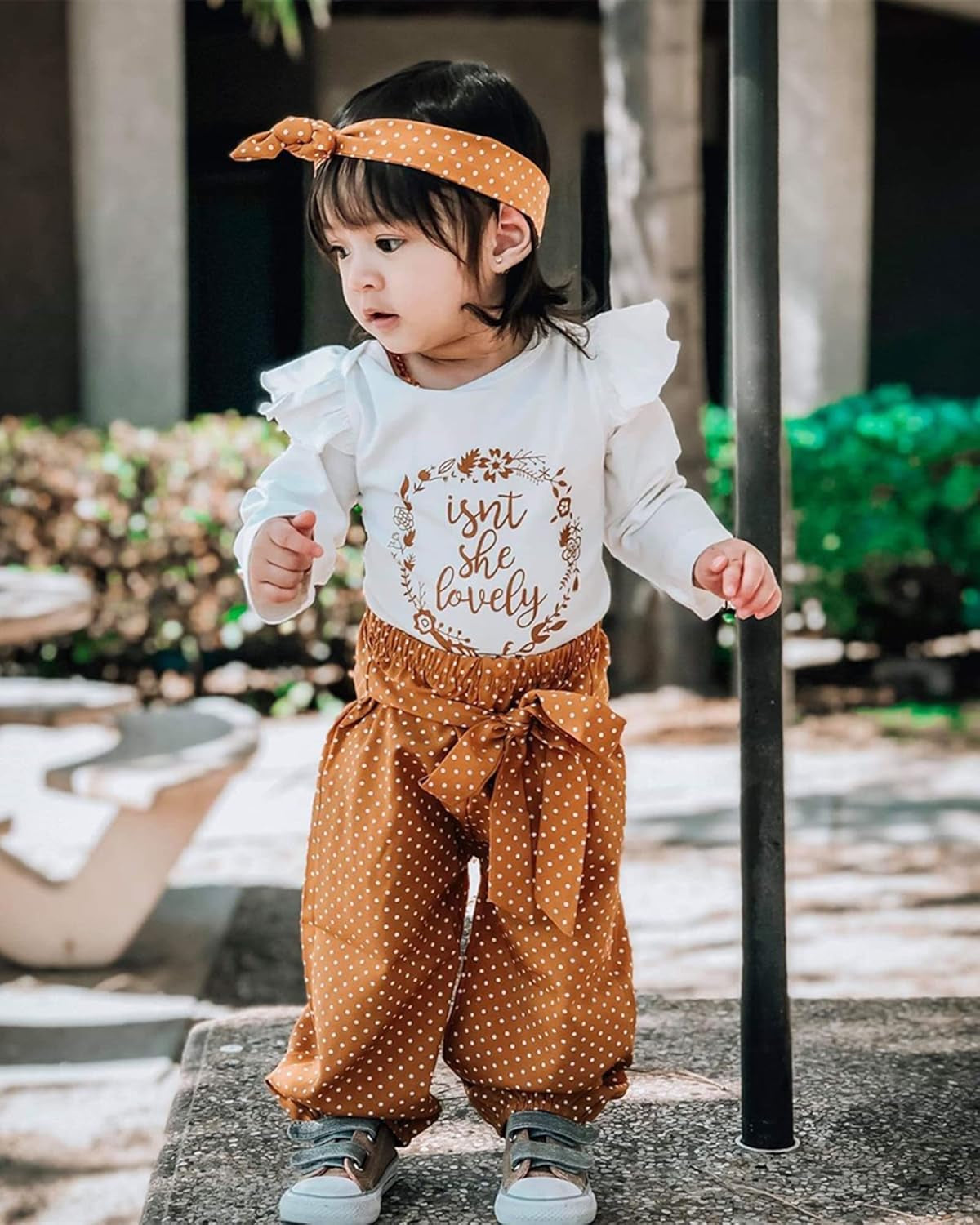Infant Baby Girl Clothes Newborn Girl Outfit Long Sleeve Romper Pants Set Cute Baby Clothes for Girls Fall/Winter