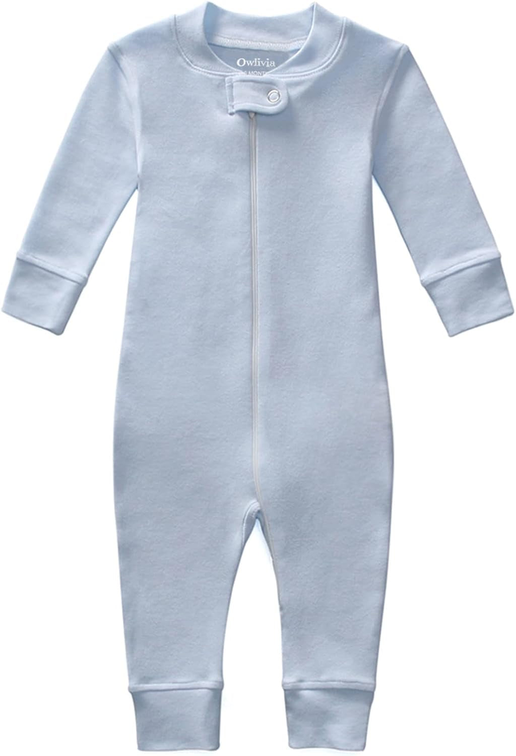 Organic Cotton Baby Boy Girl Zip up Sleep N Play, Footless, Long Sleeve