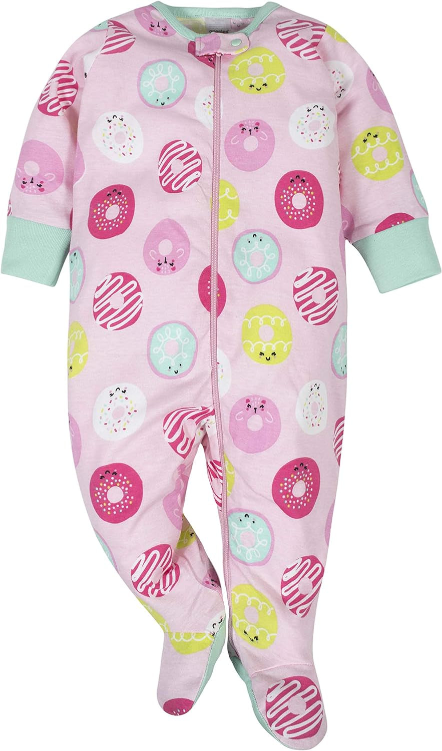 Baby Girls 4-Pack Sleep 'N Play Footies Multi Pack