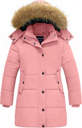Girls' Waterproof Winter Coat Long Puffer Jacket Warm Parka Hooded