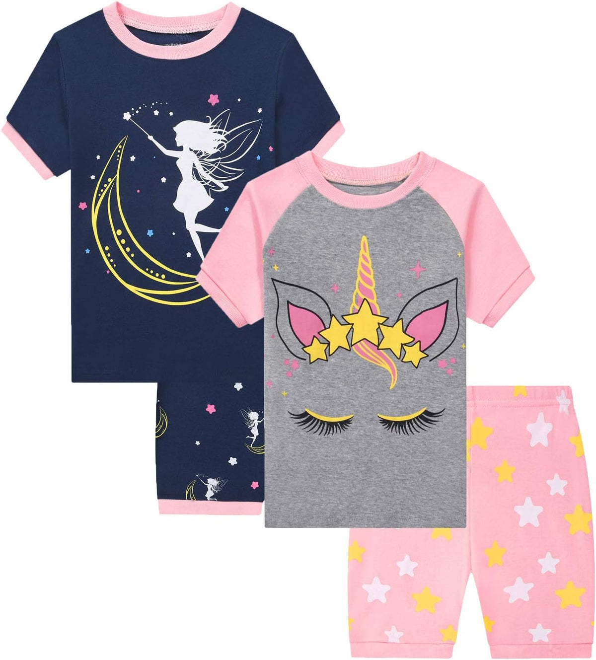 Cozy Cotton Short Pajama Sets for Little Girls - Perfect Summer Sleepwear for Kids 24 Months to 16 Years