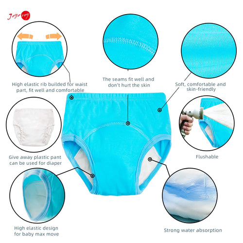 6-Piece Boys' Potty Training Underwear - 100% Cotton, Soft & Absorbent Reusable Training Pants with Potty Sticker Chart - Perfect for 2T-4T Toddlers