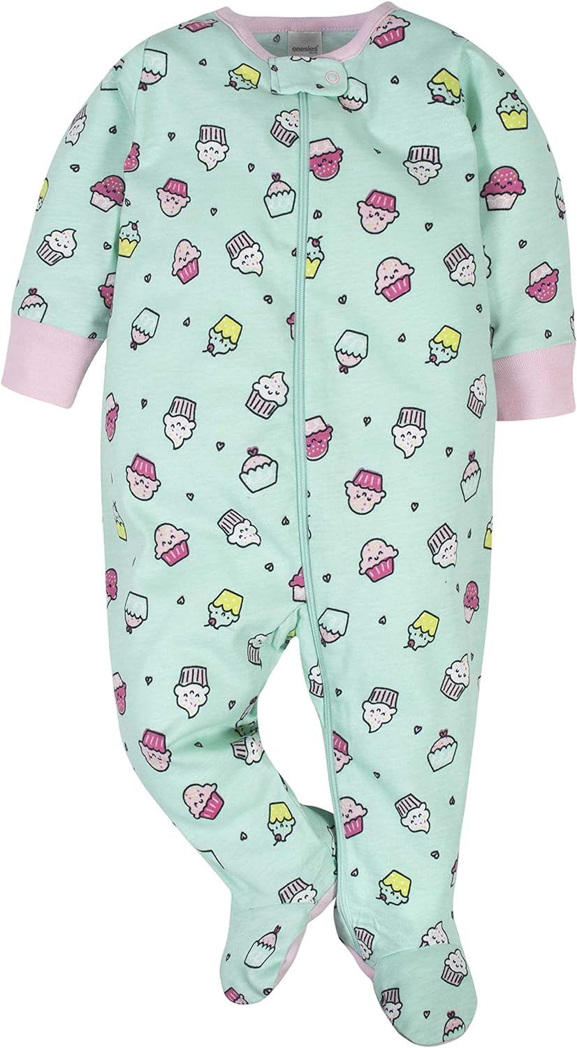 Baby Girls 4-Pack Sleep 'N Play Footies Multi Pack
