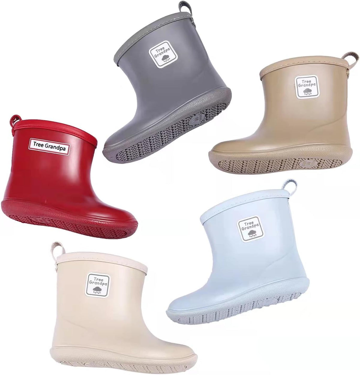 Toddler Rain Boots Waterproof Shoes for Boys Girls Lightweight