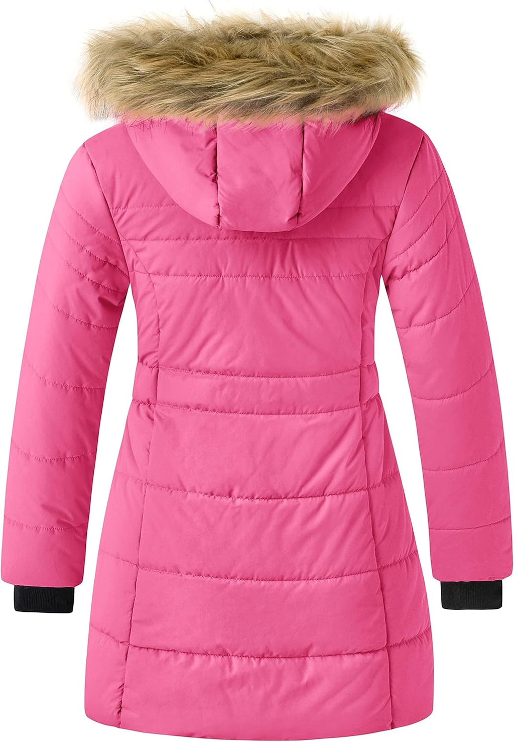 Girls' Long Winter Coat Waterproof Warm Puffer Jacket Hooded Parka