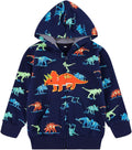 Boys Toddler Cartoon Dinosaur Hoodies Jacket Cool Long Sleeve Zipper Hooded Sport Sweatshirt Coat for Kids 1-7 Years