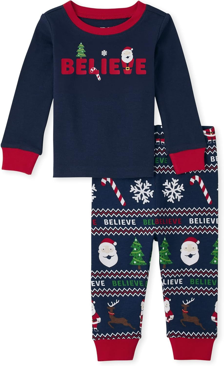 Kids' Family Matching, Festive Christmas Pajama Sets, Cotton