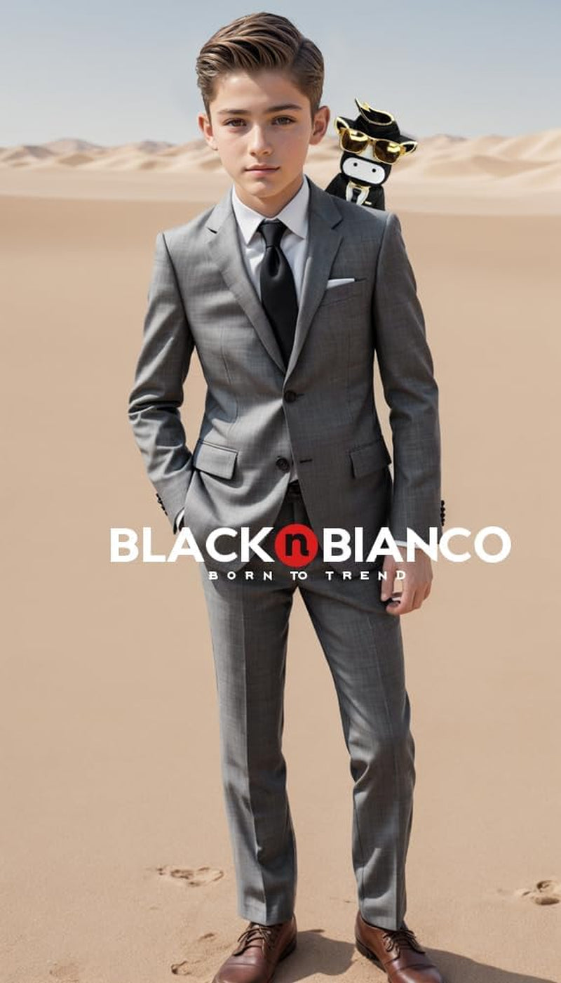 Signature Boys' Slim Fit Suit Complete Outfit
