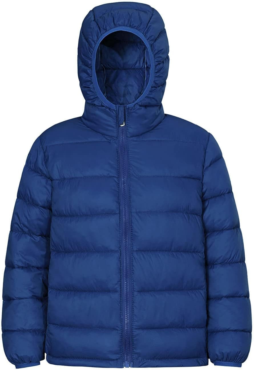 Hooded Puffer Jackets for Boys and Girls – Lightweight and Packable – Autumn and Winter Coat, Warm and Comfy