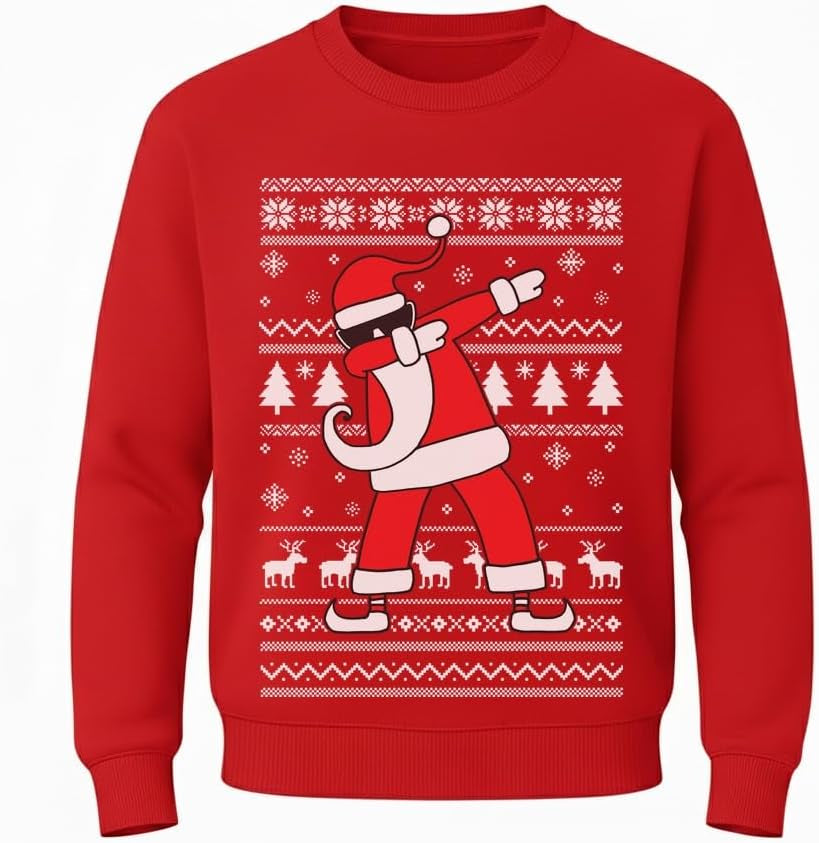 Dabbing Santa Kids Christmas Sweatshirt Boy Youth Ugly Holiday