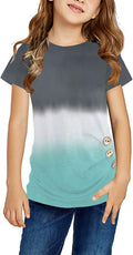 Girls Casual Tunic Tops Knot Front Long Sleeve Loose Soft Blouse T-Shirt Size 4-13